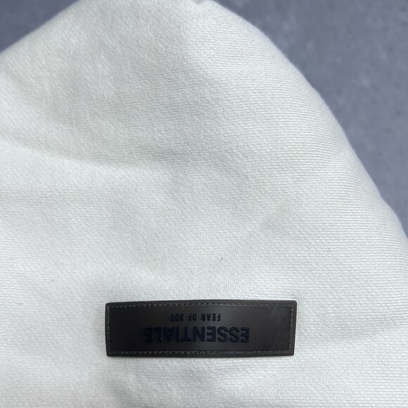 Fear Of God Essentials Sweatshirt Hoodie Mens Size Small Off White Pullover - Picture 10 of 14